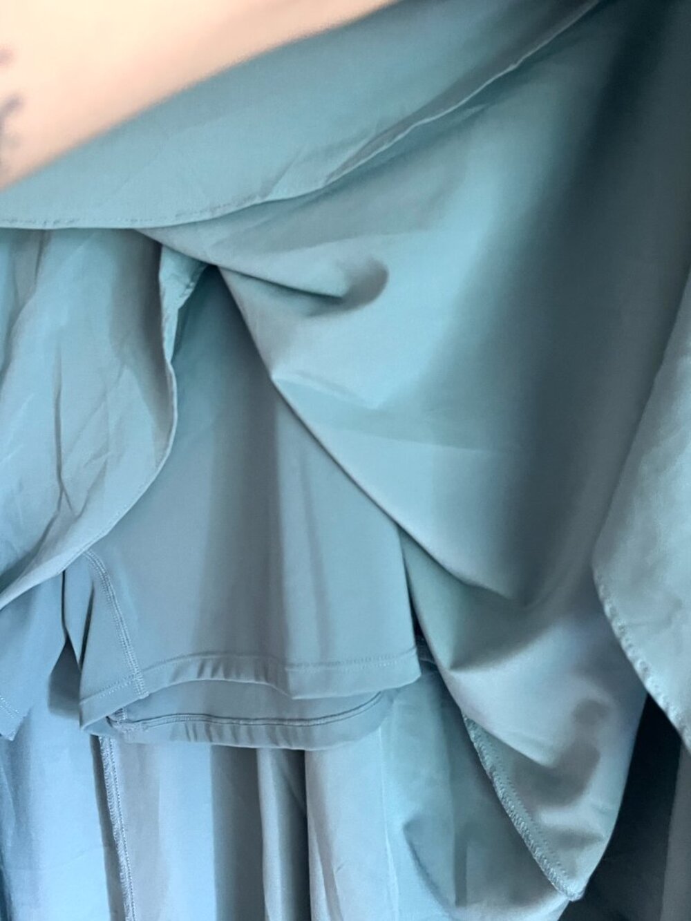 Halara Skort Sz 2X Breezeful Teal Blue Flowy Athletic High Low Skirt Shorts NWT - Picture 5 of 12